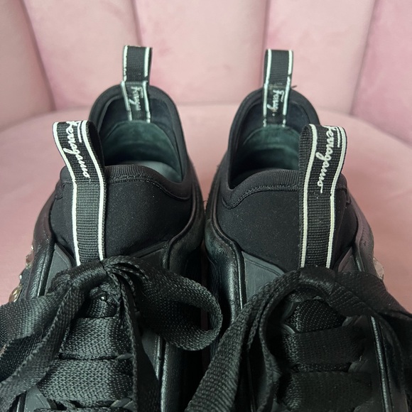 Ferragamo Women's Sneaker Cervino Embellished Low-Top Sneakers – US 6.5 Designer - Picture 11 of 13